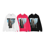 Men Fall Outfits Printed Hoodie Loose Thick Sports Jacket