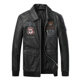 Urban Leather Jacket Spring and Autumn Thin Men's Baseball Collar Embroidered PU Leather Jacket
