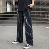 Harajuku Clothing Men Classic Retro Pants Straight Leg Pant Summer Vintage Jeans Men Casual Straight-Leg Trousers
