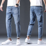 Man Spring Summer Jeans Spring plus Size Retro Sports Trousers Stretch Skinny Jeans Men's Men Jeans