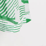 Green Fairycore Dress Pastoral Style Green Dress Autumn Small Stand Collar Single-Breasted Printing and Dyeing High Waist Big Swing Dress