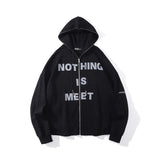 Mens Fall Outfits Loose Printed Hoodie Autumn and Winter High Street Coat
