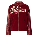 Cheerleader Letterman Jacket Letter Printed Stand Collar
