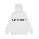 Fog Essentials Zipper Hoodie Autumn and Winter Double Line plus Velvet Back Letter Reflective Cardigan Coat Outerwear