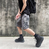 Harajuku Clothes Men's Casual Shorts Summer Retro Overalls Men's and Women's Casual Pants