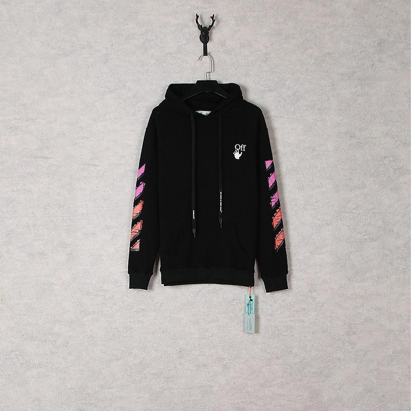 Autumn And Winter Gradient Arrow Pattern Hooded Sweater For Men And Women