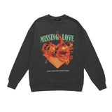 Men Fall Outfits Vintage Floral Print Long Sleeves T-shirt Loose Sweater