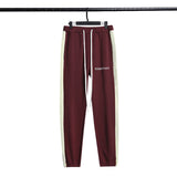 Fog Essentials Pants Spring and Autumn Double Line Letter Color Matching Casual Terry Trousers for Men and Women