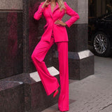 Women Pant Suit Uniform Designs Formal Style Office Lady Bussiness Attire Autumn Fashion Blazer Two-Piece Suit