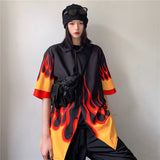 Harajuku Clothing for men Casual Shirts Short Sleeve Loose Shirt