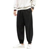 Men Casual Pants plus Size Loose Trousers Summer Men's Loose Cotton and Linen Trousers Men's Lantern plus Size Casual Pants