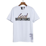 V Lone T Shirt Summer Vlone Joint White Flower Pigeon Printed Men's and Women's Short-Sleeved T-shirt