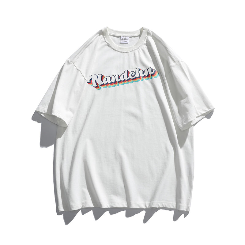 2022 Summer Man T Shirt Letter Print Loose