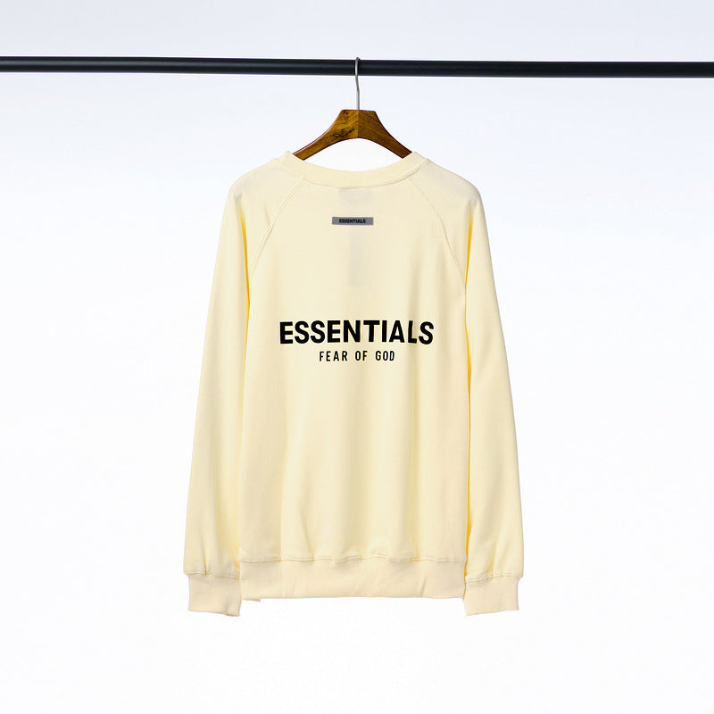 Fog Fear of God Sweatshirt Letter Crew Neck Sweatshirt Fog Men's and Women's Bottoming Shirt