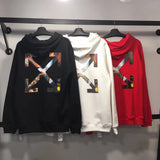 Early Spring Girl And Skull Arrow Pullover Hooded Sweater