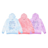 Mens Fall Outfits Hooded Sweater Vintage Tie-Dyed Bear Printed Top