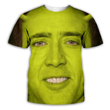 Rave Outfits Mens Nicholas Cage Print Funny