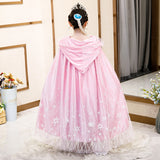 Elsa Dress Girls' Autumn and Winter Warm Cloak