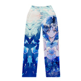 Straight-Leg Pants Men's Autumn and Winter Sweatpants Large Size Sailor Moon Print Clothes for Men