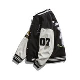 Varsity Jacket for Men Baseball Jackets High Street Stitching Baseball Uniform Loose Jacket