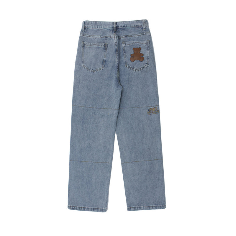 Men's plus Size Retro Sports Trousers Baggy Straight Trousers Men's Trousers Men Jeans