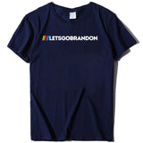 Let's Go Brandon T Shirt Letter Print Short-Sleeve T-shirt Bottoming Shirt