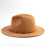 Fedora Hat British Style Top Hat Woolen Fabric Fur Felt Hat