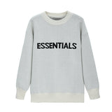 Fog Fear of God Sweatshirt Autumn and Winter Essentials Letter Print Pullover Knitted Jacket Unisex Wear Sweater