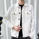 Jean Jacket Men Denim Jacket Coat Autumn and Winter Loose Casual Handsome Top Workwear Jacket Men's Trendy Spring Clothing