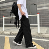 Harajuku Clothing Men Classic Retro Pants Straight Leg Pan Summer Solid Color Straight Wide Leg Pants Men's and Women's Casual Pants Trousers