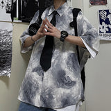 Harajuku Clothing Men's Casual Shirts Baby Boy and Girl Summer Vintage Print