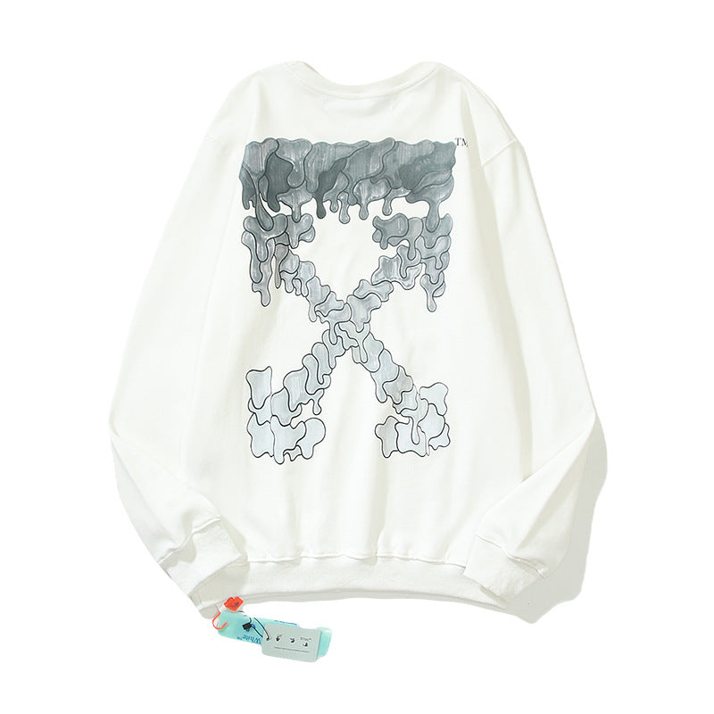 Autumn Printed Sweater Ow Round Neck Loose Casual Men And Women