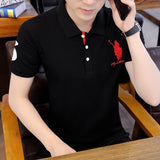 USPA Shirts Polo Shirt Men's Short-Sleeved Lapel Summer Embroidered Cotton T-shirt