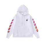 Autumn And Winter Back X Marking Pen Pink Arrow Hooded Sweater