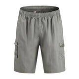 Men Cargo Shorts Summer Men's Trendy Capris Fashion Solid Color Casual Loose Cargo Pants