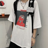 Harajuku Clothing Men's Tshirt Classic Retro Shirts Summer Printed Short-Sleeved T-shirt Men's and Women's Tops Tide
