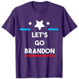 Let's Go Brandon T Shirt Printed Short Sleeve round Neck T-shirt
