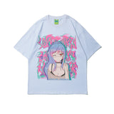 Anime TShirts Aesthetic Men's Shirt Men's Clothing Print Short-Sleeved T-shirt Men's Trendy Half Sleeve