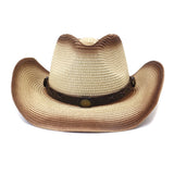 Wester Hats Spring and Summer Western Men and Women Straw Cowboy Hat Outdoor Seaside Sun Protection Hat Beach Hat