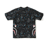 A Ape Print for Kids T Shirt Shark Camouflage Luminous T-shirt Boys and Girls Cotton Short Sleeve