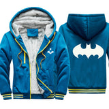 Batman Hoodie Cardigan Sports Fleece Padded