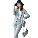 Women Pants Suit Uniform Designs Formal Style Office Lady Bussiness Attire Coffee Color Autumn and Winter Formal Wear Work Suit Two-Piece Set for Women