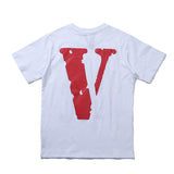 Vlone T shirt Vice City Letter Printed Short Sleeve Men's and Women's Casual T-shirt