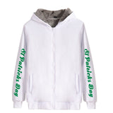 Saint Patrick's Day Closing Winter Fashion Casual Thickening Zipper Hooded Sweater Cotton-Padded Coat