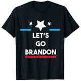 Let's Go Brandon T Shirt Printed Short Sleeve round Neck T-shirt
