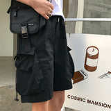 Harajuku Clothing Men's Casual Shorts Summer Cool Large Pocket Overalls Men's and Women's Sports Pants