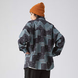 Men Shacket Long Sleeve Autumn Shirt Long Sleeve Loose Couple Workwear Shirt Versatile Casual Coat