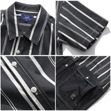 Men's T Shirt Summer Casual Short Sleeve Shirt for Summer Retro Men's Lapel Shirt Casual Loose Striped Color Matching