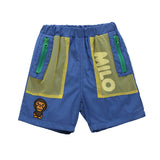 A Ape Print for Kids Shorts Children's Summer Clothing BAPE Letter Monkey Printing Mesh Stitching Casual Shorts