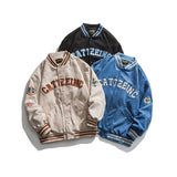 Men Fall Outfits Baseball Jacket Vintage Embroidered Loose Couple Jacket